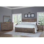 Dovetail Cal King Poster Bed W/ 6x6 FB Mystic Grey - Image 4