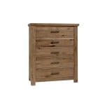 Yellowstone 5 Drawer Chest Chestnut Natural