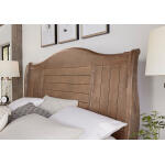 Cool Farmhouse Sleigh Bed with Footboard Storage Natural CF - Image 2