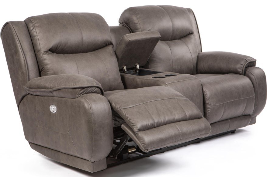 Velocity Power Headrest Loveseat with Console - Image 3