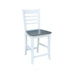 Roma Stool in Heather Gray & White