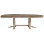 Milano Double Pedestal Extension Table in Taupe Gray