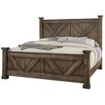 Cool Rustic X Bed With X Footboard Mink King