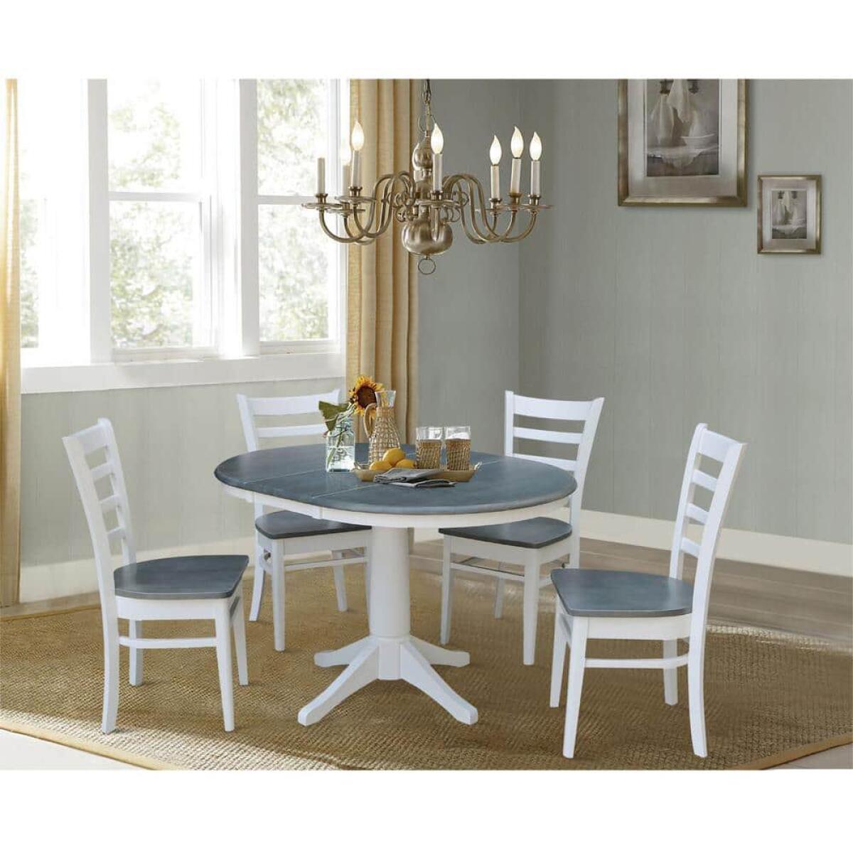 Dining Table Heather Gray/White Dining Tables John Thomas Furniture 6