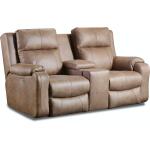 Power Headrest Loveseat with Console, Hidden Cupholders, and Next Level
