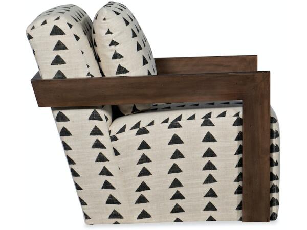 Cabell Exposed Wood Swivel Chair Chairs Customizable 10