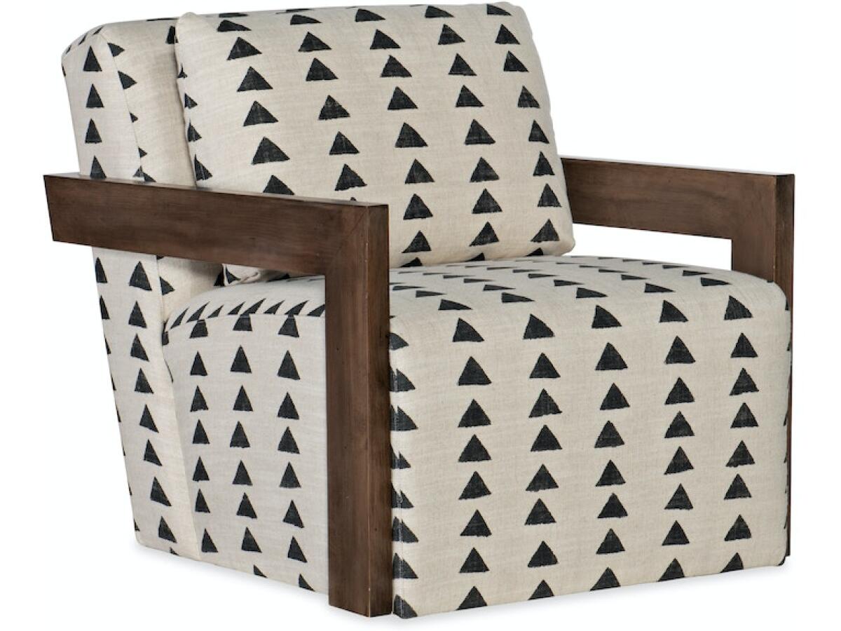 Cabell Exposed Wood Swivel Chair Chairs Customizable 5