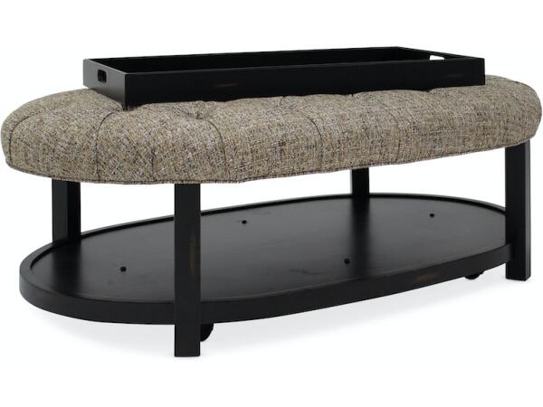 Haven Oval Tufted Ottoman - Image 2