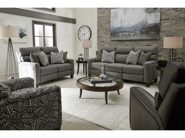 Mt. Vernon Chaps Double Power Headrest Reclining Sofa - Image 2