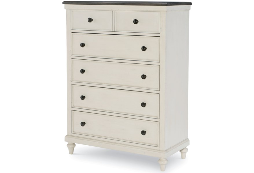 Relaxed Vintage 5-Drawer Chest Of Drawers - Image 1