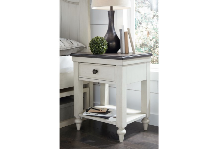 1-Drawer Nightstand With Usb Charging Port And Motion Activated Led Light - Image 2