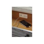 Modern Farmhouse 3-Drawer Nightstand With Built-In Outlet - Image 3