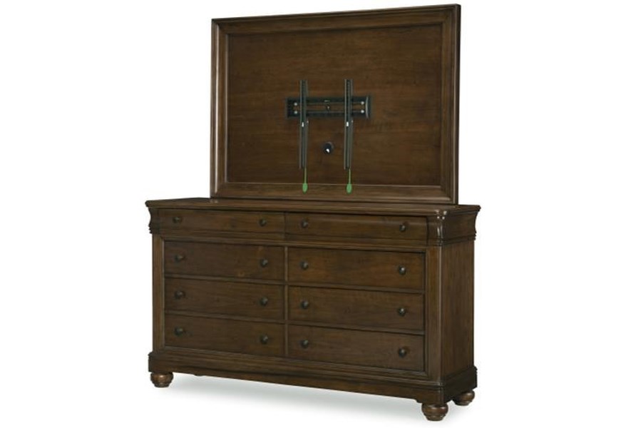 Traditional Dresser And Tv Frame Set - Image 1
