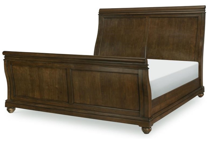 Traditional Queen Sleigh Bed - Image 1