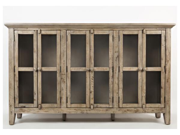 Rustic Shores Six Door High Cabinet Entertainment Stands Customizable