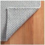 Honeycomb French Blue/Ivory Handwoven Wool Rug - Image 3