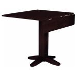 Square Dropleaf Pedestal Table in Rich Mocha