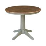 Hickory/Stone Pedestal Table