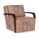 Corley Exposed Wood Swivel Chair