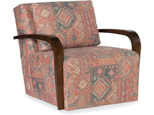 Corley Exposed Wood Swivel Chair
