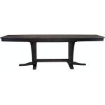 Milano Double Pedestal Extension Table in Coal & Black