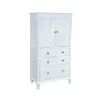 Armoire w/ 3-Drawers in Beach White
