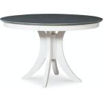 30" H Siena Pedestal Table in Heather Gray & White
