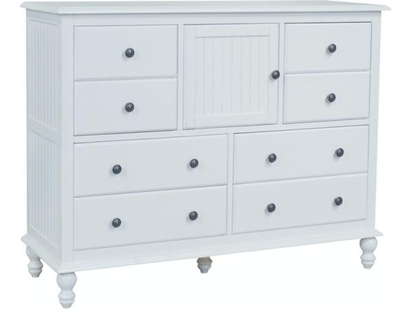 Cottage1-Door Dresser in Beach White Dressers John Thomas Furniture