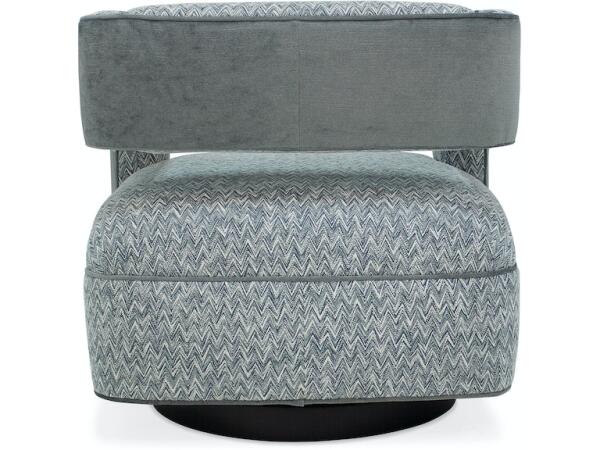 Mateo Swivel Chair - Wood Base - Image 2