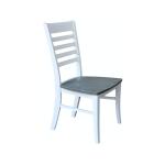 Roma Chair in Heather Gray & White