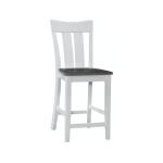 24'' Ava Stool in Heather Gray / White