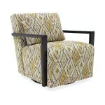 Creighton Exposed Wood Swivel Chair