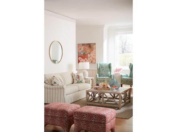 Emme Skirted Studio Sofa (Topstitch)