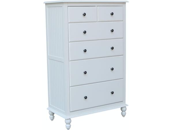 Cottage 6-Drawer Chest in Beach White Chests John Thomas Furniture 2