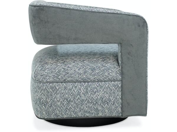 Mateo Swivel Chair - Wood Base - Image 3