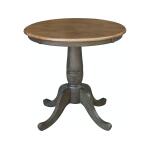 Pedestal Table in Hickory/Coal