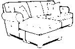 2285 Sofa w/chaise