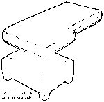 2581 Ottoman w/chaise cushion