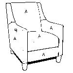 2053-66 Push Back Recliner Chair